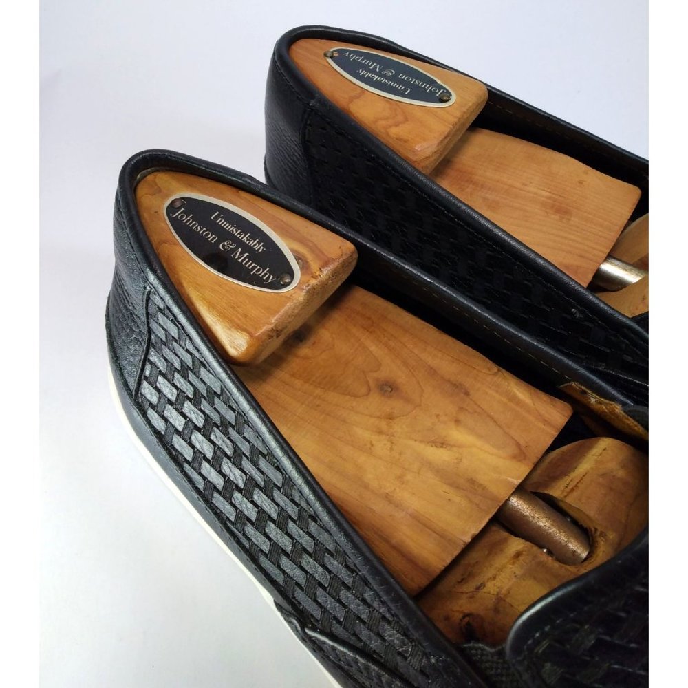 Johnston & Murphy Men’s Tyler Laser-Weave Slip-On Black Sneaker Shoe Size 9 - Picture 6 of 16